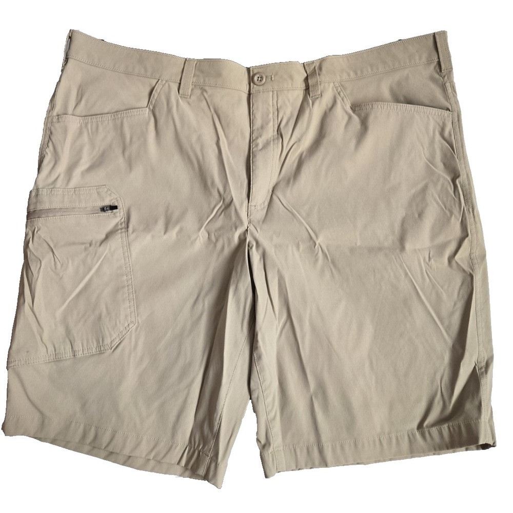 Eddie Bauer Men's Size 42 Tan‎ Beige Activewear Outdoors Zip Pocket Cargo Shorts
